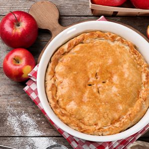Leckerer Apfelkuchen mit Haube