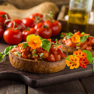 Brot mit Tomaten